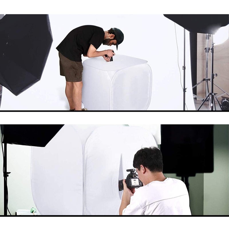 Ruittos Bestshoot 24" Portable Photo Studio Shooting Tent Light Box Cube Diffusion Softbox Tent with 4 Colors Backdrops (Red Dark Blue Black White) for Table Top Indoor Outdoor Photography - Image 3